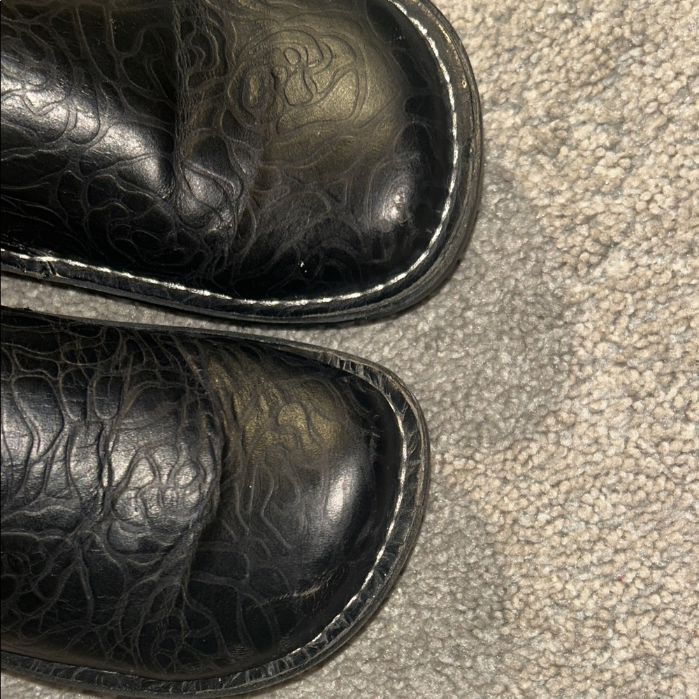 Alegria Black Embossed Slip-On Shoes - Picture 5 of 5